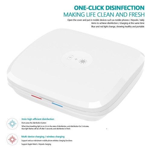 شاحن لاسلكي 4 في 1 - بتقنية التعقيم بواسطة UV